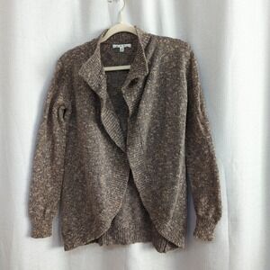 Cabi Cardigan Sweater‎ Womens XS Open Front Cotton Chunky Knit Brown